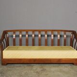 Wooden sofa and armchairs by Mobil Girgi, 70s. Set of 3