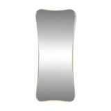 Golden brass mirror in the style of Gio Ponti. 1980s or 1990s.