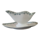 Saucière ancienne Terre de Fer – Porcelaine Opaque de Gien – décor vert géo