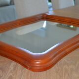 Vintage organic wavy cast resin mirror