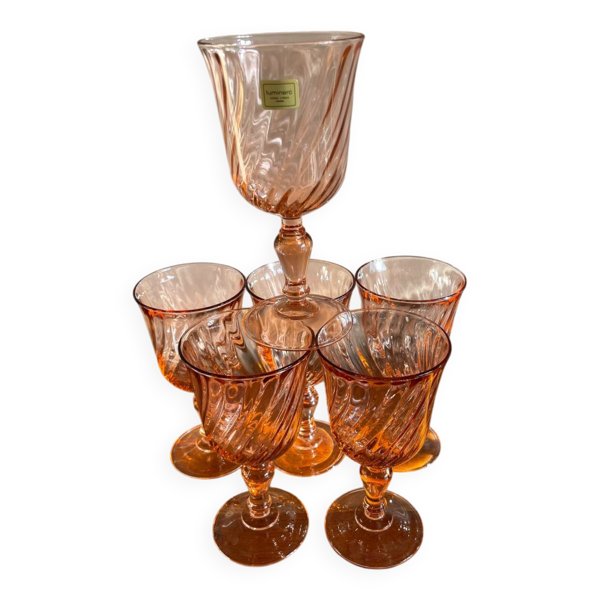 6 verres à eau Rosaline