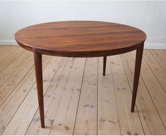 Mid-Century Danish Rosewood Round Coffee Table by Severin Hansen, 1960s