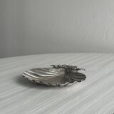 silver-plated shell-shaped bowl