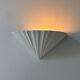 Vintage porcelain shell wall lamp, France 1970