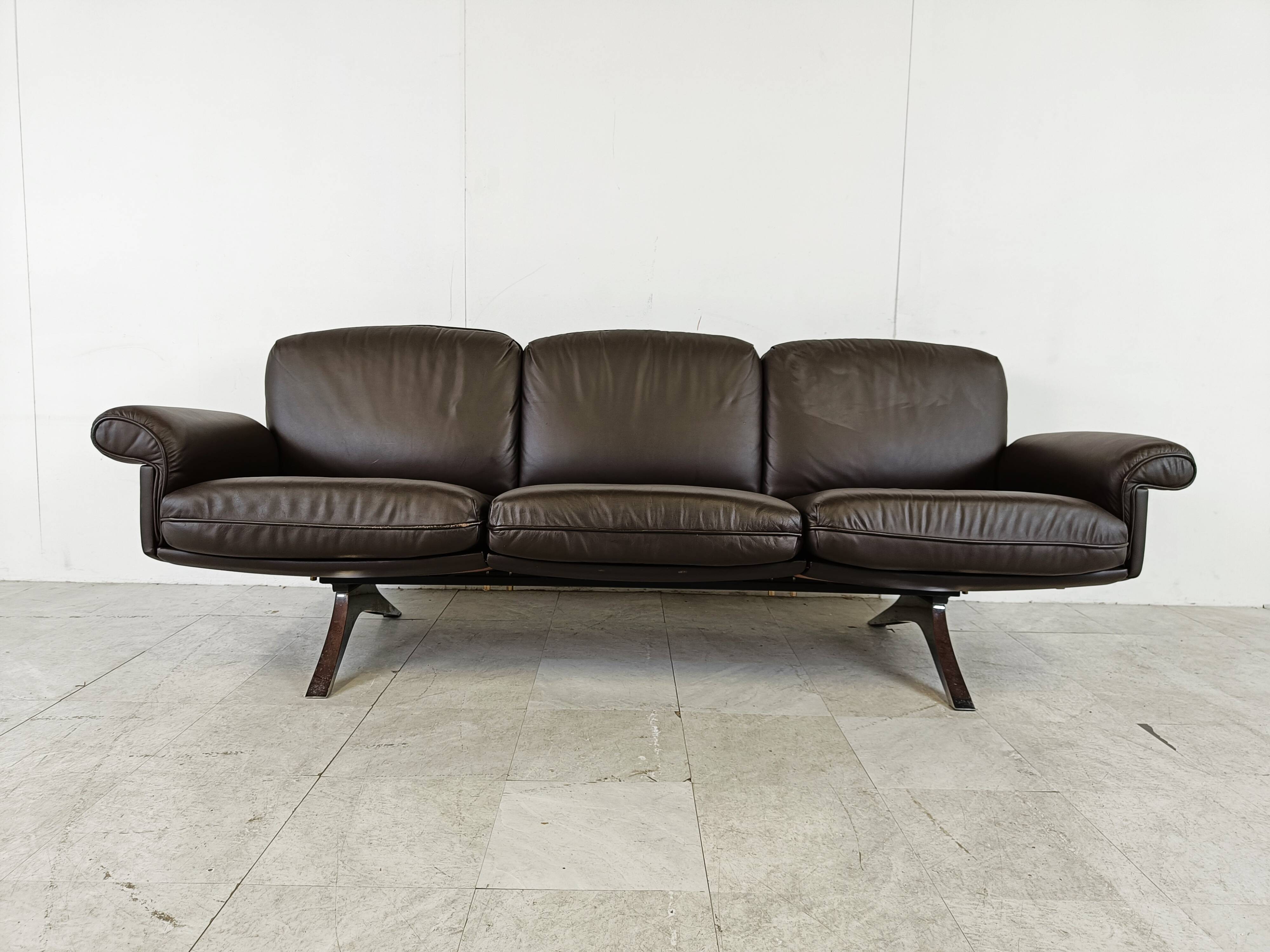 De sede DS31 sofa in brown leather, 1970s
