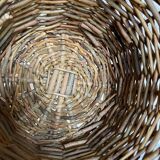 Panier rond bois tressé