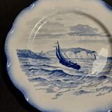 Sarreguemines earthenware plate with Marine decor late 19th century early 20th century