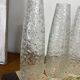 Set of 4 vintage bubble glass tulips for wall lamp chandelier.