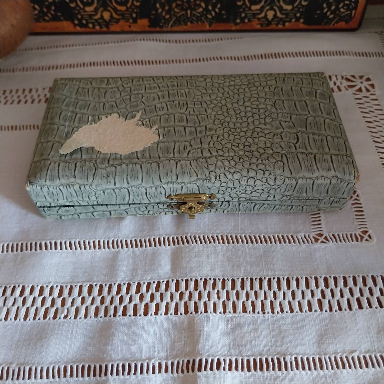 Antique silver metal shaker