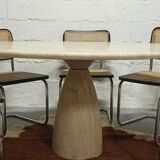 Travertine design round table Peter Dreanert 1970