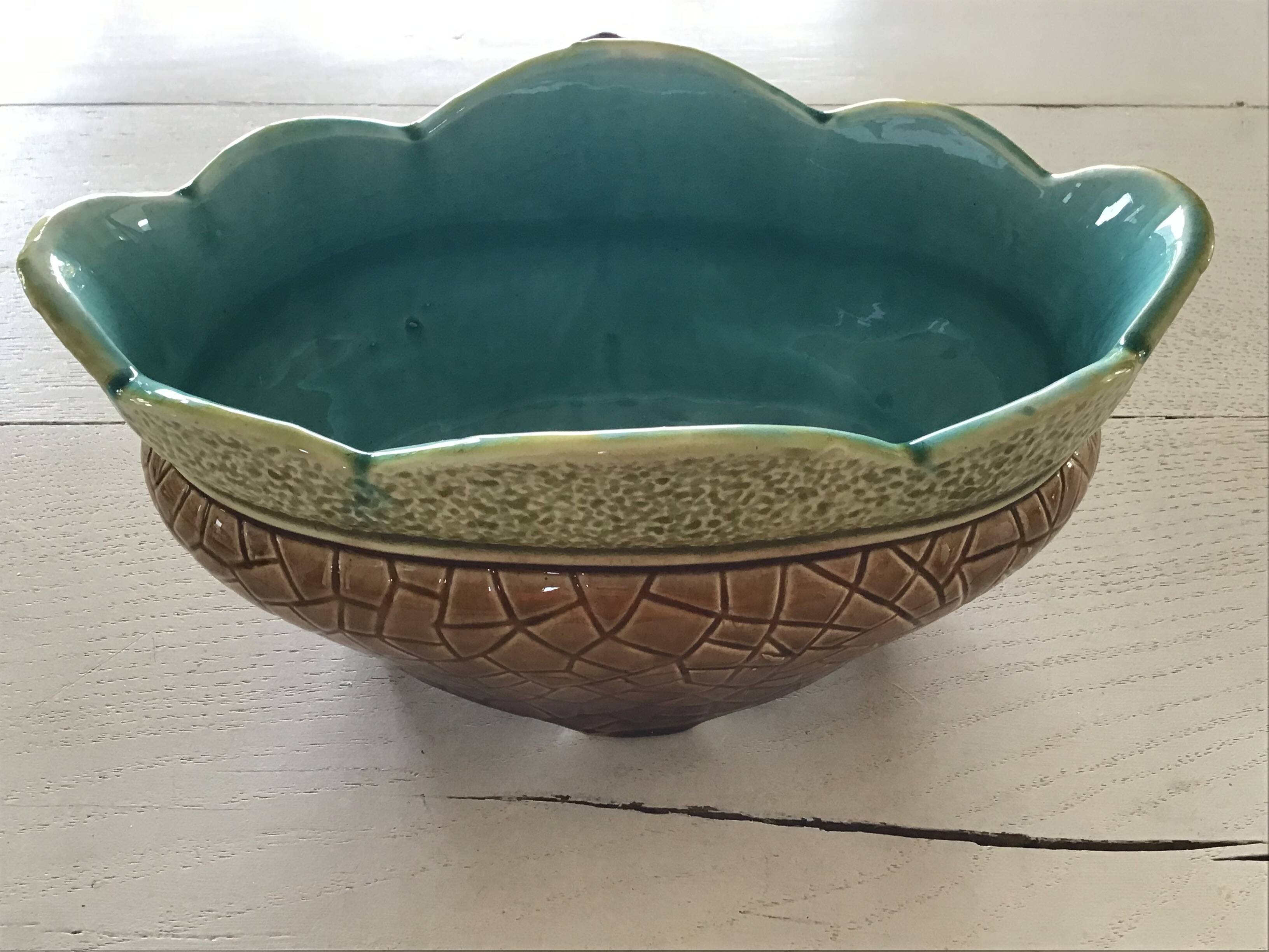 Antique barbotine jardinière