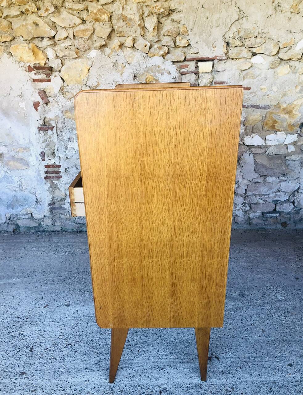 Vintage storage unit on compass legs by SAM Circa 50's/60's