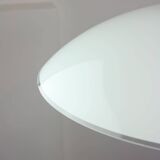 Mid-Century Italian Saucer Glass and Brass Pendant Lamp