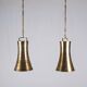 Paire de suspensions en laiton, forme sablier, 1960