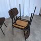 Chaises de salle à manger STOL Kamnik vintage (ensemble de 4) : tissu marron rétro des années 1970