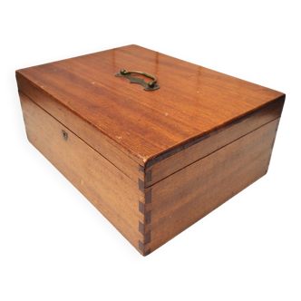 Wooden box varnished vintage storage