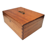 Wooden box varnished vintage storage