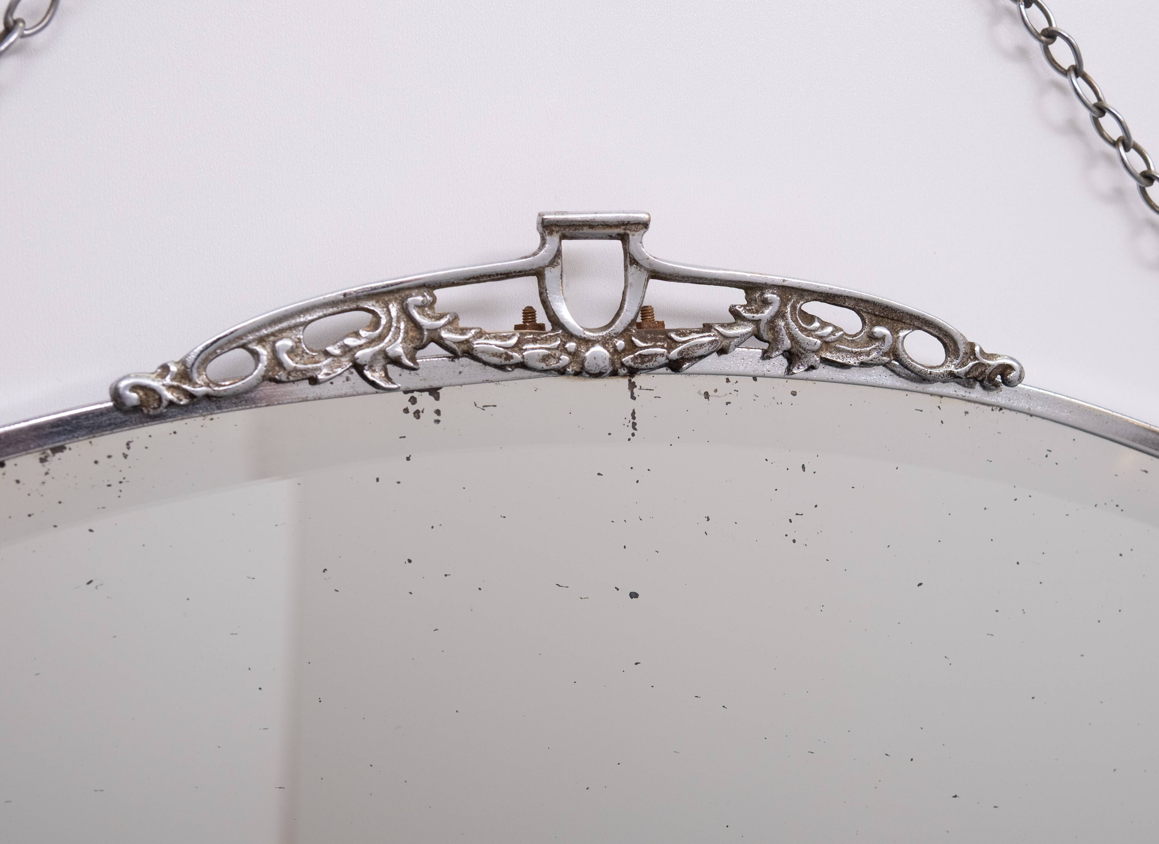 Art Deco Oval shaped Mirror France 1930s