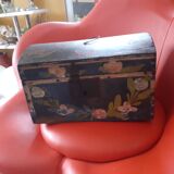 Antique chest in painted wood