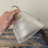 Vintage holophane glass pendant lamp