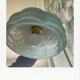Pair of blue Clichy glass hanging lamps