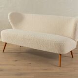 Vintage Cocktail Sofa in Teddy-Fabric