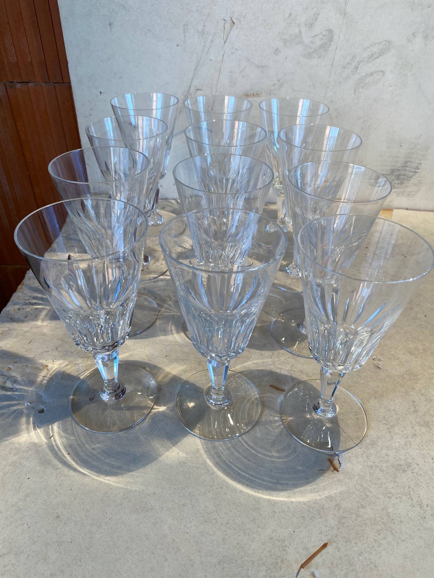 12 number 2 baccarat crystal glasses model piccadilly in original box