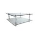 Table basse en lucite et verre, style moderniste, années 1970