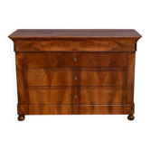Commode en ronce de noyer, époque Restauration – 1ère partie XIXe