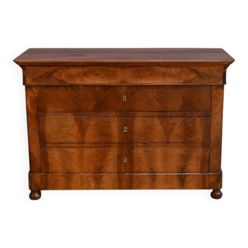 Walnut burl commode, Restoration period – early 19th century