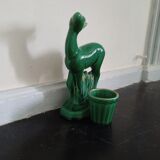 Poët-Laval ceramic fawn signed Jean Art-Déco