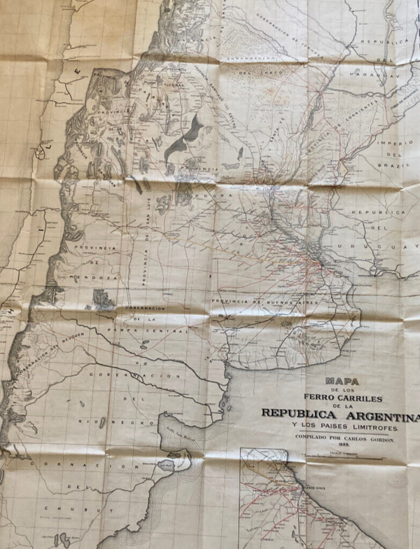 Carte Argentine XIXe