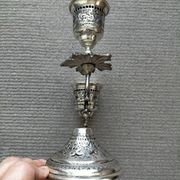 Two-arm metal candlestick