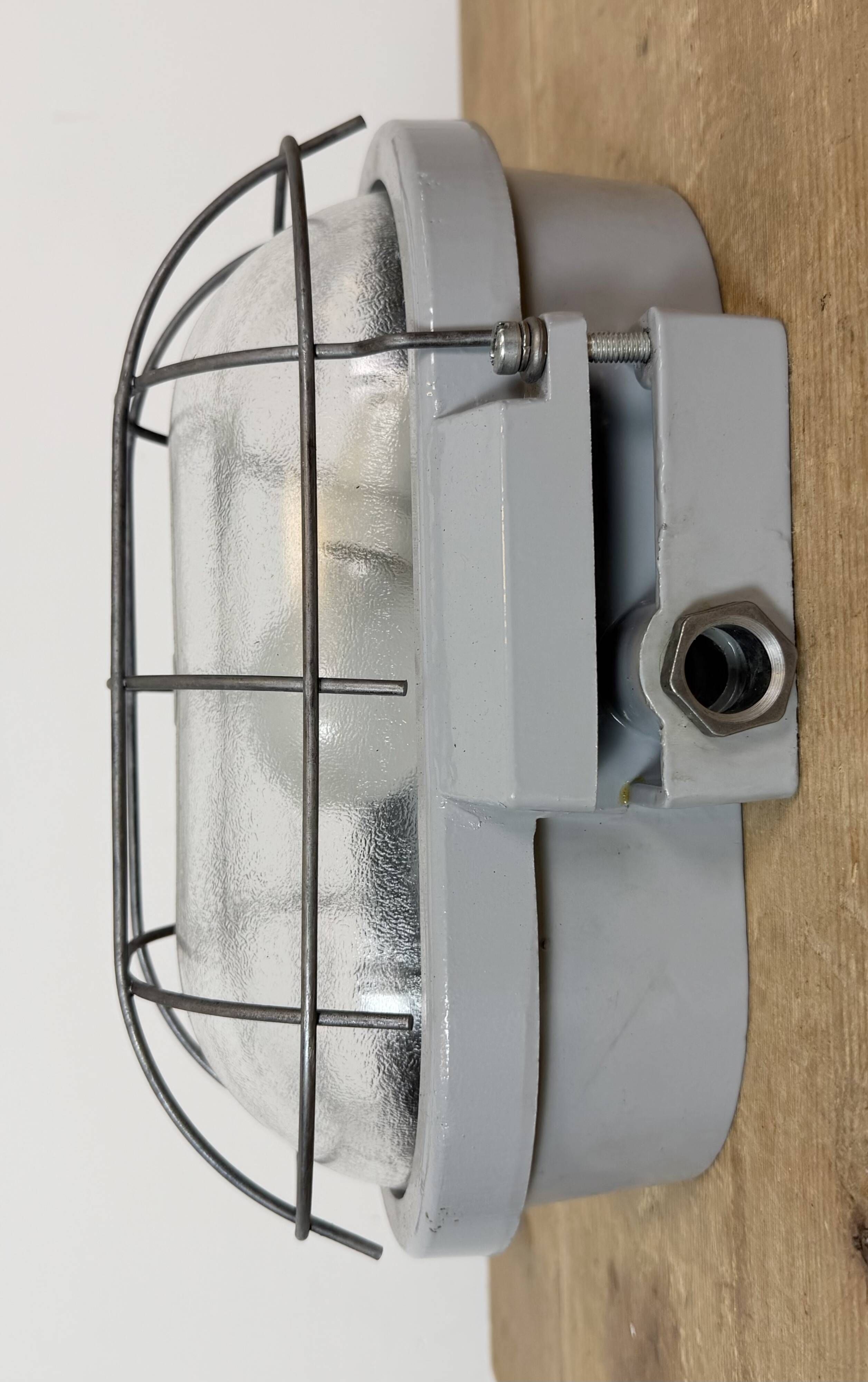 Grey Industrial Cast Aluminium Wall Light, 1970s