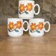3 italian retro floral mugs