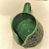 Slurry pitcher digoin sarrreguemines model 7308 green braiding