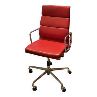 Aluminum Chair - Soft Pad - EA 219 - Red Leather - Adjustable