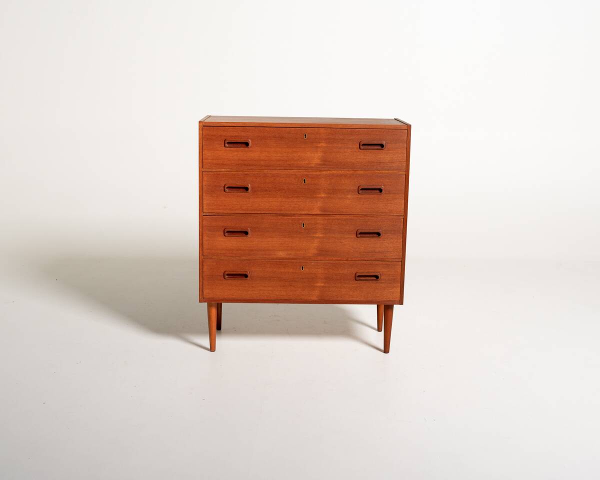 Teak Chest of Drawers, Scandinavia, 1960s