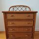 Vintage rattan and cane commode from the 1970s.