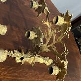Rococo style wall candle holders. Solid gilded bronze.