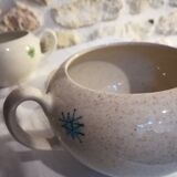Sucrier et pot à lait en faïence Les étoiles - Faïenceries françaises