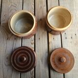 2 decorative sandstone boxes with lid