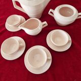 Pink ceramic coffee service by St Amand Ceranord