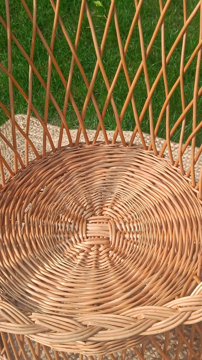 Rattan and wicker basket chairs