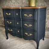 Commode arbalète noire