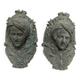 Bronze billiard knockers and corners
