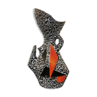 Vase design géométrique signé Le Vaucour Vallauris