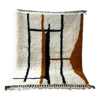 Tapis boujaad tissé en laine naturel fait main taille 250cm×150cm