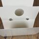 White lacquered metal magazine rack from the 1970s