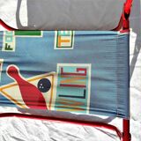 Folding beach chair of tejido in cotton